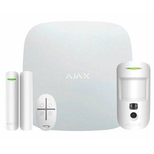 Ajax StarterKit Cam Plus (8EU) UA white Комплект охоронної сигналізації з LTE 99-00006339 фото