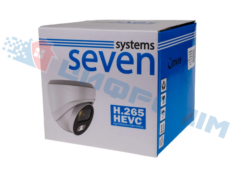 IP-відеокамера 2 Мп вулична/внутрішня SEVEN IP-7212PA (2,8) white 01-3001 фото
