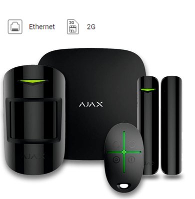 Комплект безпровідної охоронної сигналізації Ajax StarterKit Black 99-00005254 фото