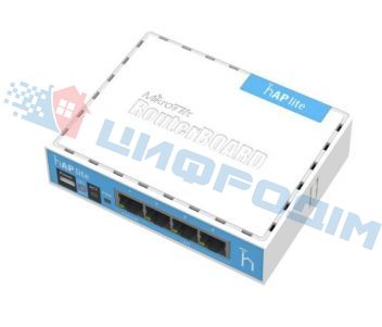 MikroTik hAP lite (RB941-2nD) 2.4GHz Wi-Fi точка доступа с 4-портами Ethernet для домашнего использования 22420 фото