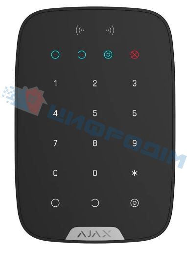 Бездротова сенсорна клавіатура KeyPad Plus Black з підтримкою безконтактних карток і брелоків 99-00005102 фото